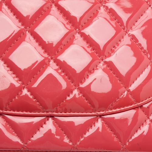 Chanel Patent Leather Classic Medium Double Flap Bag