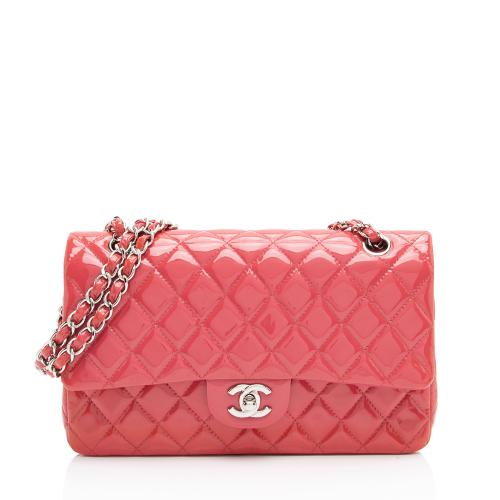 Chanel Patent Leather Classic Medium Double Flap Bag