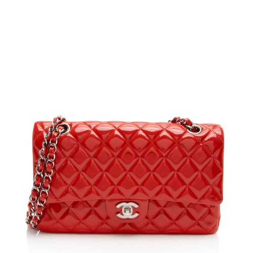 Chanel Patent Leather Classic Medium Double Flap Bag