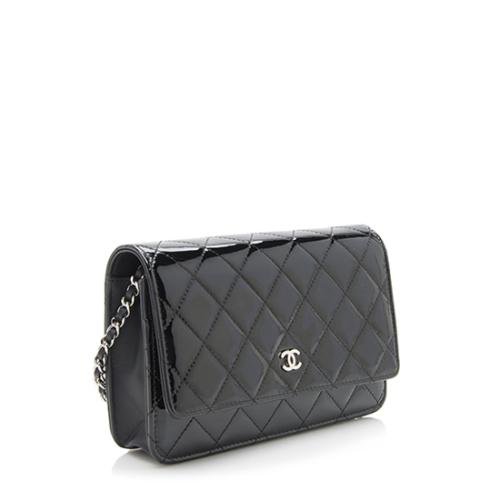 Chanel Patent Leather Classic Wallet on Chain