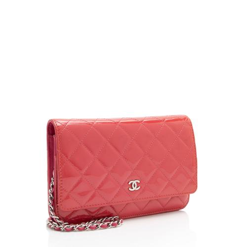 Chanel Patent Leather Classic Wallet on Chain