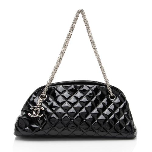 Chanel Patent Leather Just Mademoiselle Bowler Bag