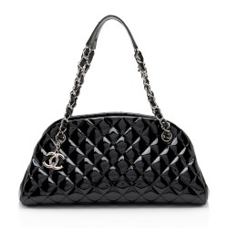 Chanel Patent Leather Just Mademoiselle Bowler Bag