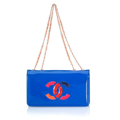 Chanel Patent Leather Lipstick Flap Shoulder Bag