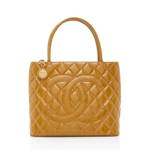 Chanel Patent Leather Medallion Tote