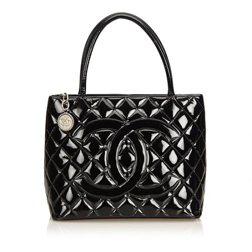 Chanel Patent Leather Medallion Tote