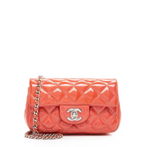 Chanel Patent Leather Rectangular Extra Mini Flap Bag