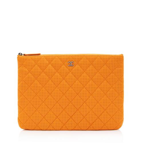 Chanel Perforated Leather Medium O-Case