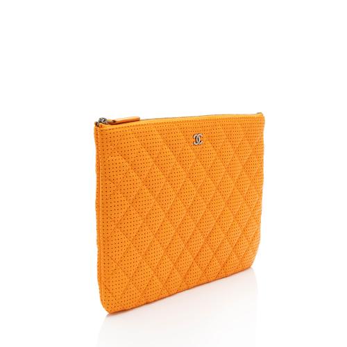 Chanel Perforated Leather Medium O-Case