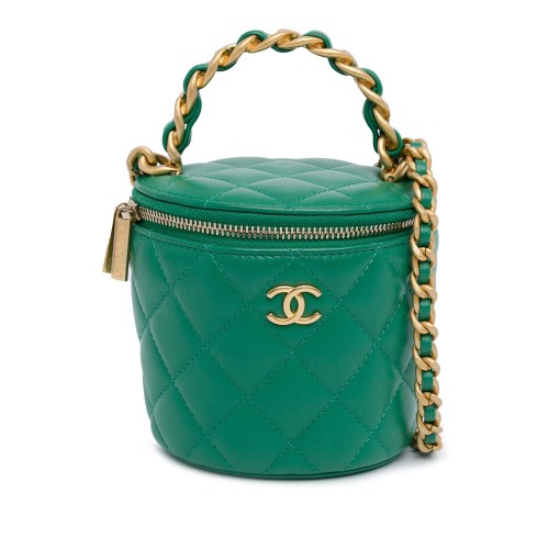 Chanel Quilted Lambskin Afternoon Tea Vanity Case with Chain