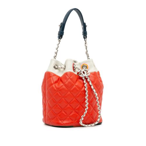 Chanel Quilted Lambskin Cuba Drawstring Bucket