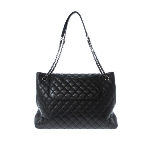 Chanel Quilted Lambskin Front Flap Pocket Tote