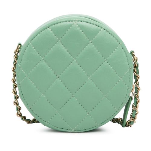 Chanel Quilted Lambskin Round Crossbody