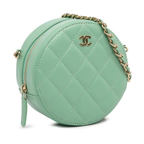 Chanel Quilted Lambskin Round Crossbody