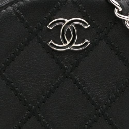 Chanel Quilted Lambskin Ultimate Stitch Round Clutch with Chain