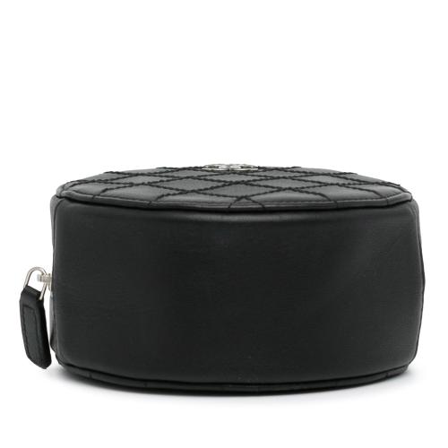 Chanel Quilted Lambskin Ultimate Stitch Round Clutch with Chain