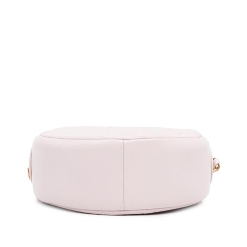 Chanel Quilted Patent Round Clutch with Chain