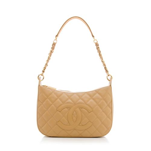 Chanel Quilted Caviar Leather Shoulder Bag