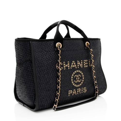 Chanel Raffia Deauville Medium Tote