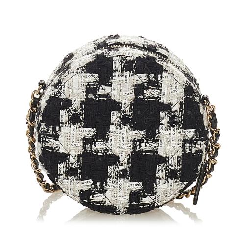 Chanel Round As Earth Tweed Crossbody Bag