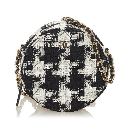 Chanel Round As Earth Tweed Crossbody Bag