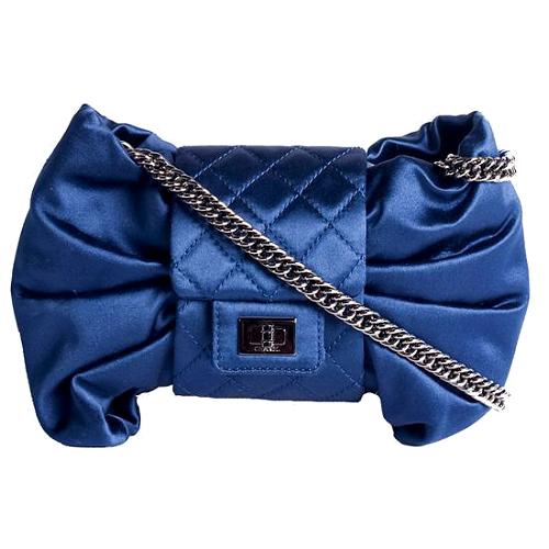 Chanel Satin Bow Evening Shoulder Handbag