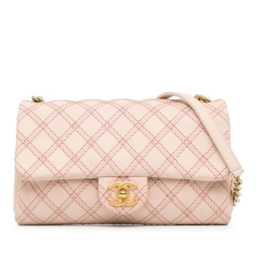 Chanel Small Calfskin Triple Stitched Flap