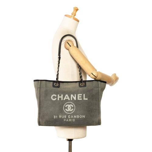 Chanel Small Canvas Deauville Tote