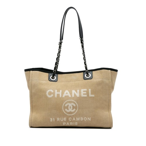 Chanel Small Canvas Deauville Tote