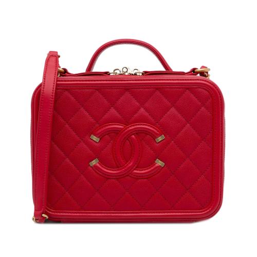 Chanel Small Caviar CC Filigree Vanity Bag