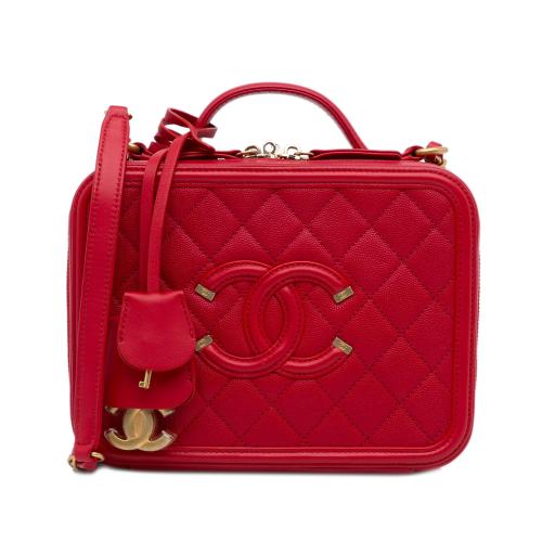 Chanel Small Caviar CC Filigree Vanity Bag