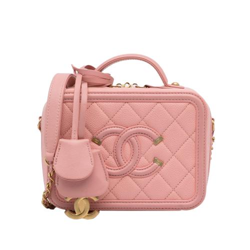 Chanel Small Caviar CC Filigree Vanity Bag