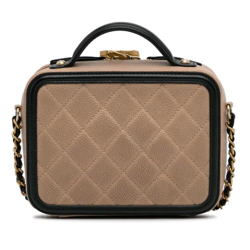 Chanel Small Caviar CC Filigree Vanity Case