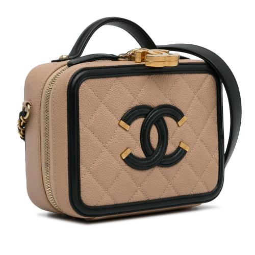 Chanel Small Caviar CC Filigree Vanity Case