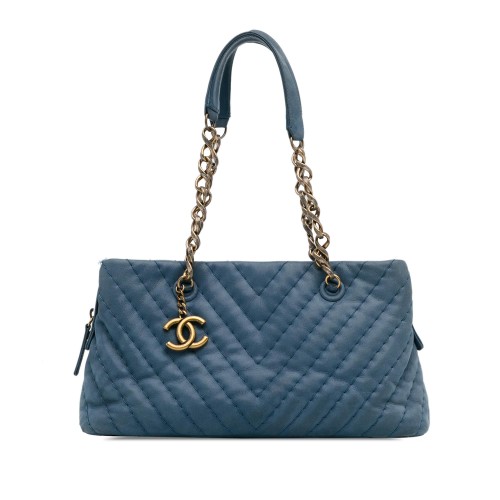 Chanel Small Chevron Surpique Iridescent Calfskin Tote