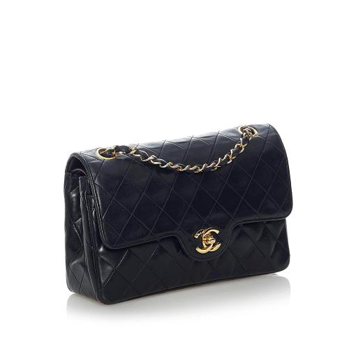 Chanel Small Classic Lambskin Leather Double Flap Bag