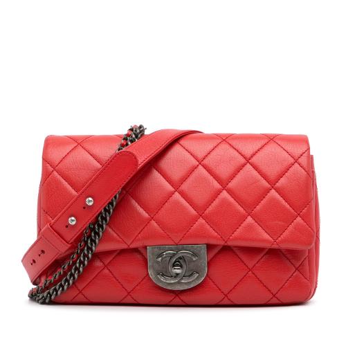 Chanel Small Goatskin Double Carry Waist Chain Flap