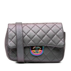 Chanel Small Iridescent Goatskin Double Carry Waist Chain Flap