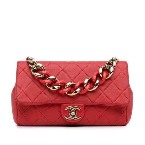 Chanel Small Lambskin Elegant Chain Single Flap