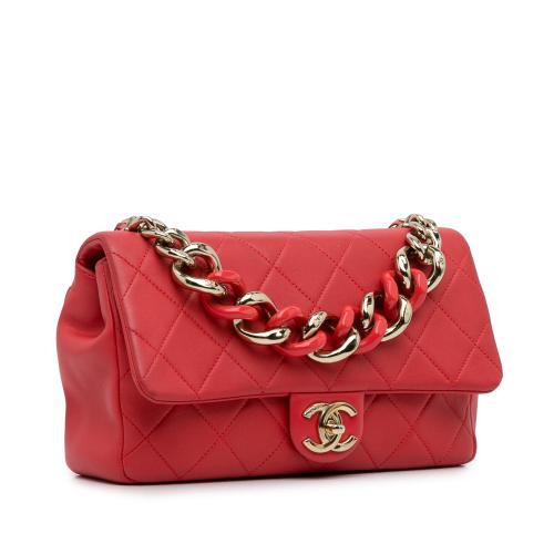 Chanel Small Lambskin Elegant Chain Single Flap