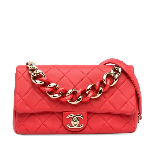 Chanel Small Lambskin Elegant Chain Single Flap