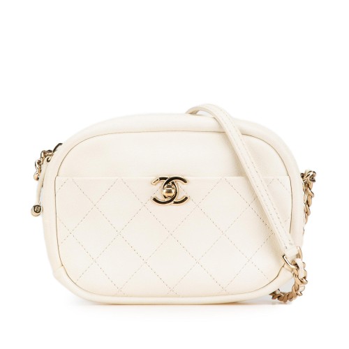 Chanel Small Quilted Goatskin Casual Trip Camera Bag