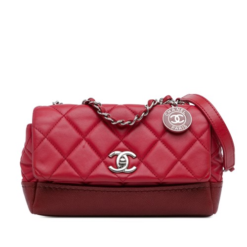 Chanel Small Quilted Lambskin and Caviar Bi Coco Flap