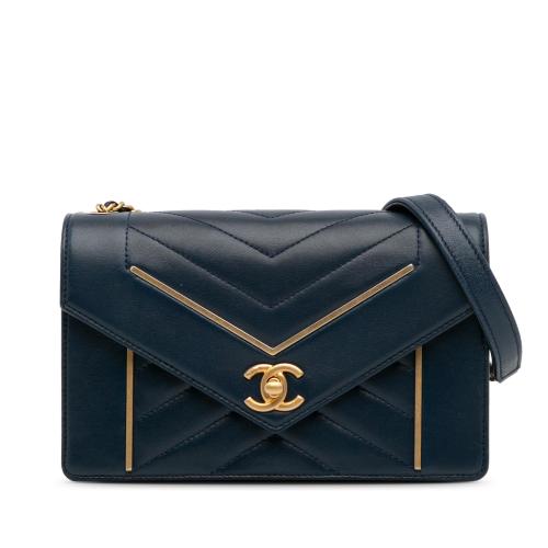 Chanel Small Reversed Chevron Lambskin Flap