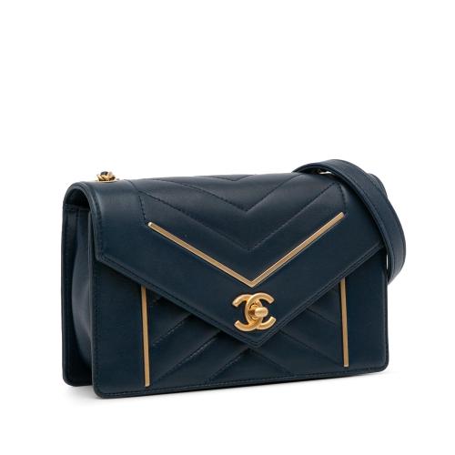 Chanel Small Reversed Chevron Lambskin Flap