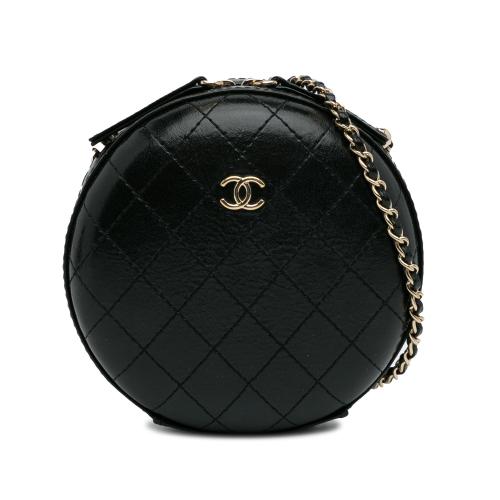 Chanel Stitched Calfskin Round Crossbody