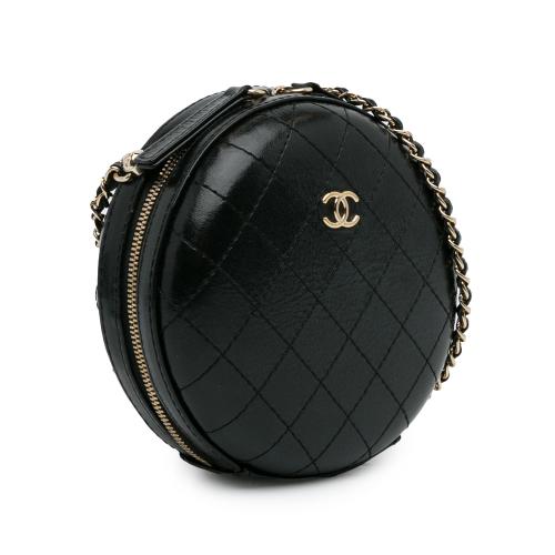 Chanel Stitched Calfskin Round Crossbody