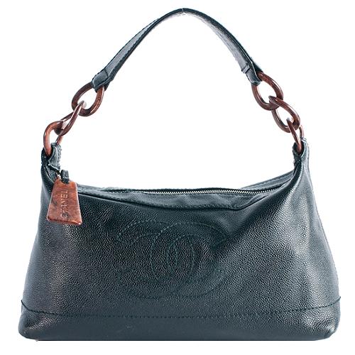 Chanel Tortoise Shell Chain Shoulder Handbag