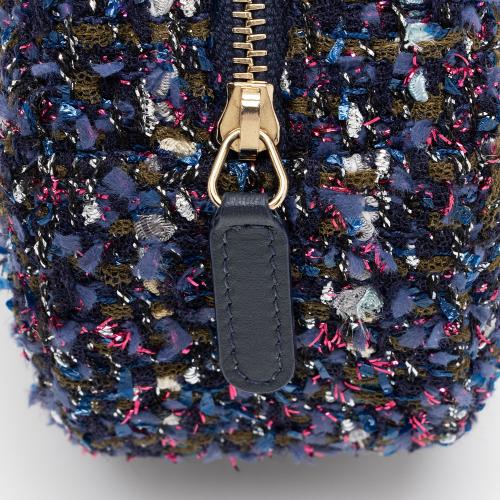 Chanel Tweed CC Round Clutch with Chain