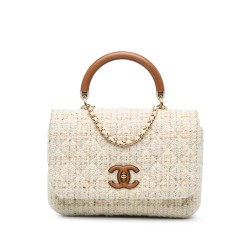 Chanel Tweed Knock on Wood Satchel